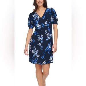 NWT Tommy Hilfiger Floral Puff Sleeve Floral Dress SZ-4